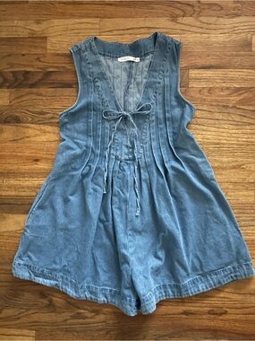 Alta’d State Women’s Denim Romper Size L New